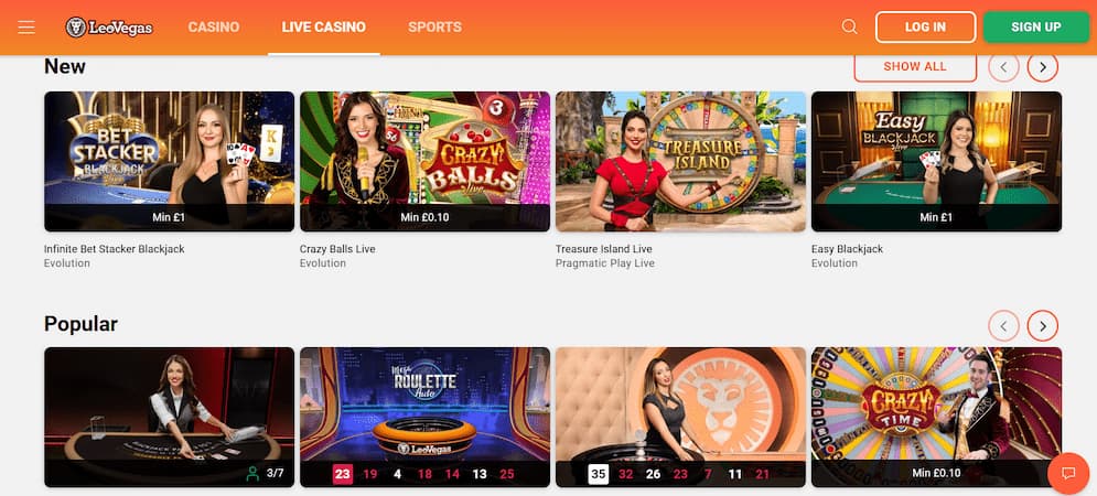 Live Casino Games